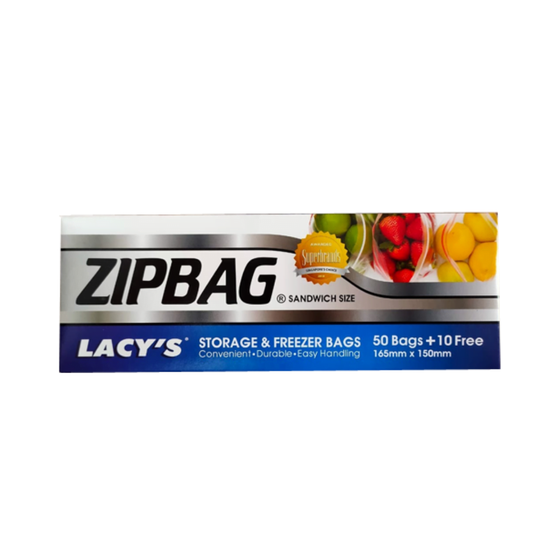 Lacy's Zip Lock Bag - 50 + 10 Free (165mm x 150mm)