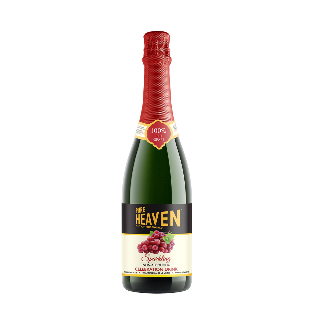 Pure Heaven Sparking Non Alcoholic Celebration Drink Red Grape - 750ml