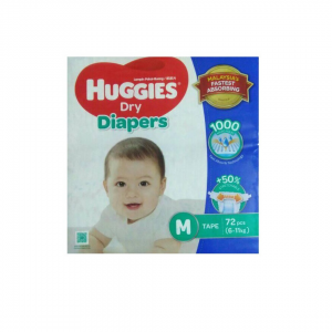 Huggies Dry Diapers Medium Belt - 72pcs