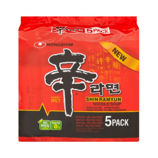 Nongshim Shin Ramyun Noodles Soup Halal (spicy) - 120g x 5packs