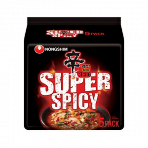 Nongshim Shin Red Super Spicy Ramyun Noodles Soup Halal - 600g (5packs)