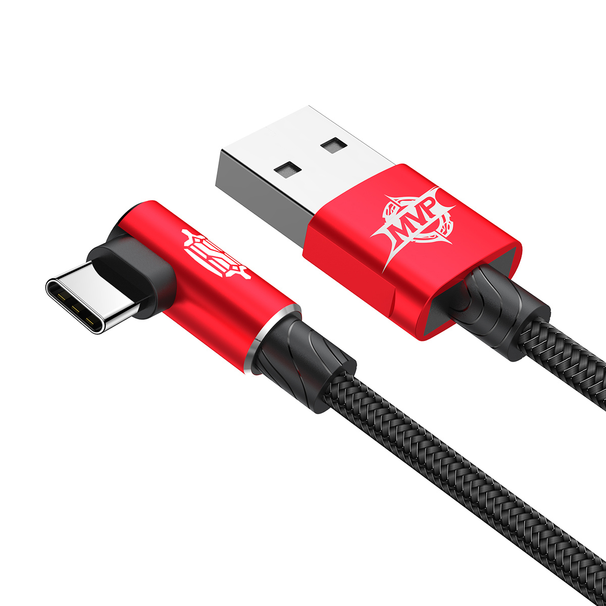 Baseus MVP Elbow Type Cable USB For Type-C 2A 1M Red