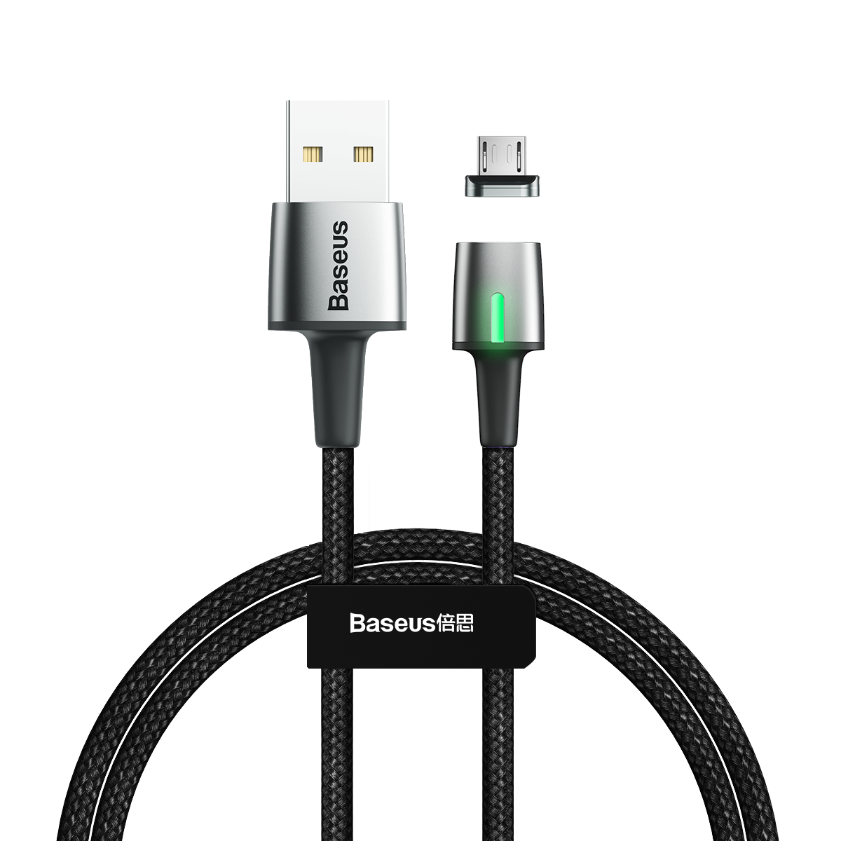 Baseus Zinc Magnetic Cable USB For iP 2A 1m (Charging) Green