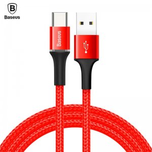 Baseus Halo Data Cable USB For Type-C 3A 1m Red
