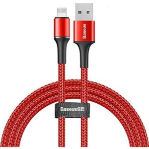 Baseus Halo Data Cable USB For iP 2.4A 1m Red