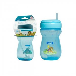 Lion Straw Weight Drinking Cup (Bpa Free) 1pc Header Card