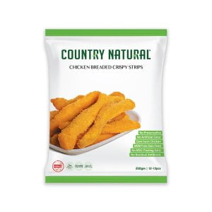 Country Natural Chicken Breaded Crispy Strips 12-13 Pcs