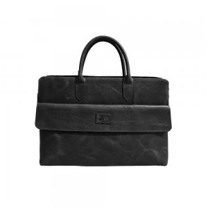 Black Leather Laptop Bag SB-LB419