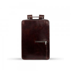 Antique Brown Premium Leather Square Backpack SB-BP105
