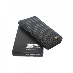 Black Pattern Long Wallet For Men SB-W60